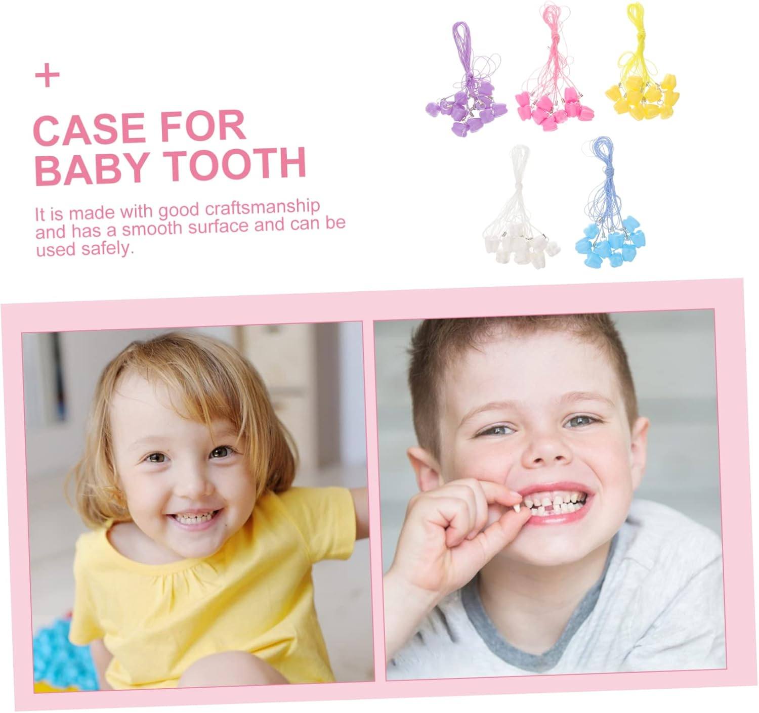 50Pcs Baby Tooth Storage Case and Organizer Box Plastic Keepsake Container for Children'S First Teeth Preservation Random Colors Suitable for Saving image number 1