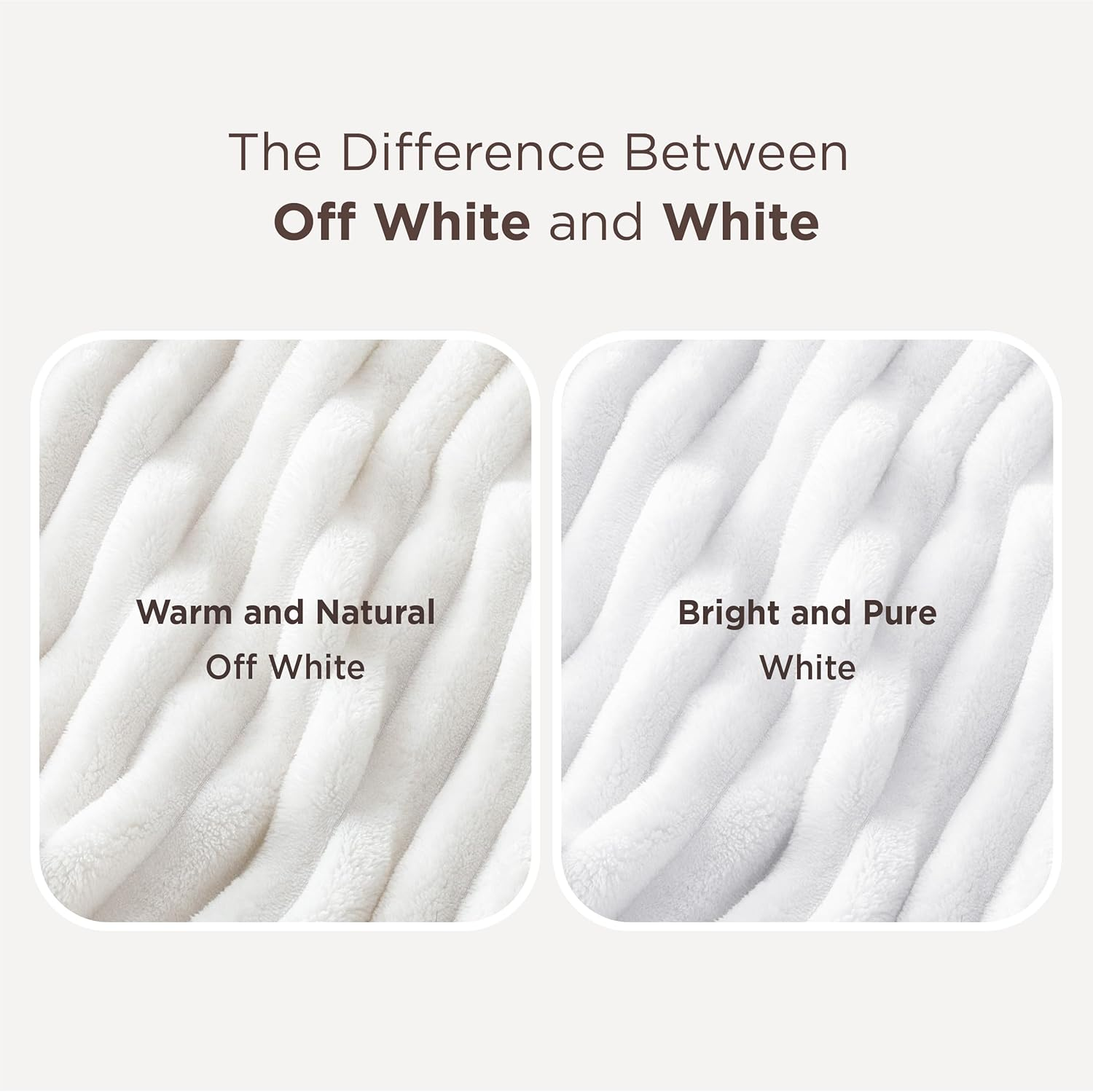 Bedsure Blanket for Couch, Super Cozy Soft Throw Blankets for Women, Cute Small Plush Fleece Throws for Girls, off White, 50X60 Inches image number 2