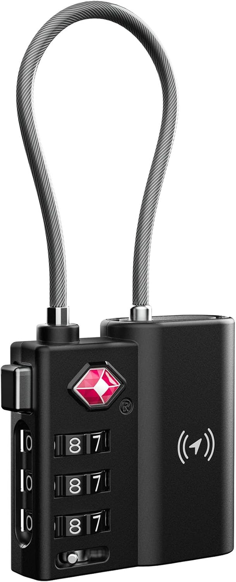 Laser TSA Approved 3-Digit Lock Smart Travel Tag, USB-C Rechargeable, Apple Find My Compatible, IPX4 Splash Resistant - Tracks Items like Travel Accessories, Luggage, Suitcase, Travel Bag and Gear image number 3