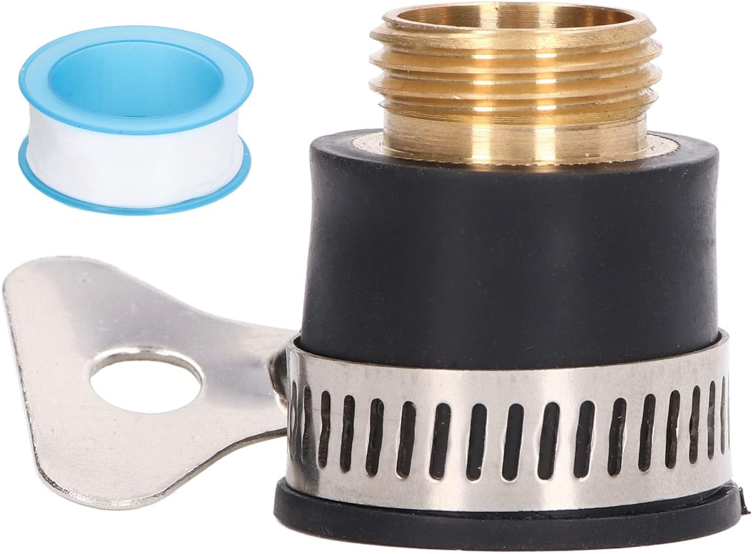 Universal Brass Faucet Tap Connector Adapter Quick Joint 1/2In for Garden and Kitchen Water Hose Pipe image number 4