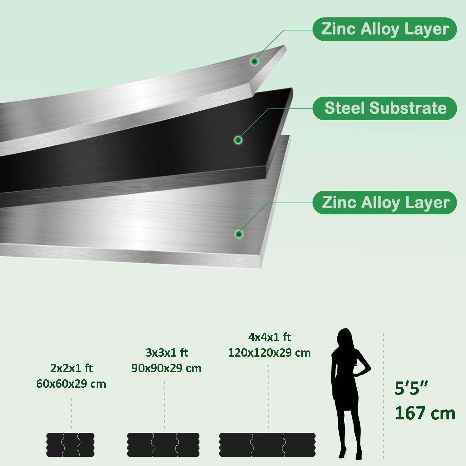 2Pcs Raised Garden Bed 2X2X1 FT round Galvanized Metal Raised Garden Boxes Outdoor Planter Box for Vegetables Flowers Herb (2&times;2&times;1 FT / 60 * 60 * 29 CM) image number 6