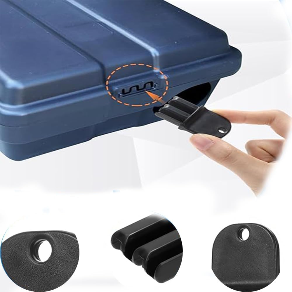 WADY 4-Pack Mouse Station Key Replacement, Durable Plastic Bait Station Keys Compatible with Standard Rat Traps, Outdoor Rodent Control Box Accessories for Pest Management (Black) image number 2