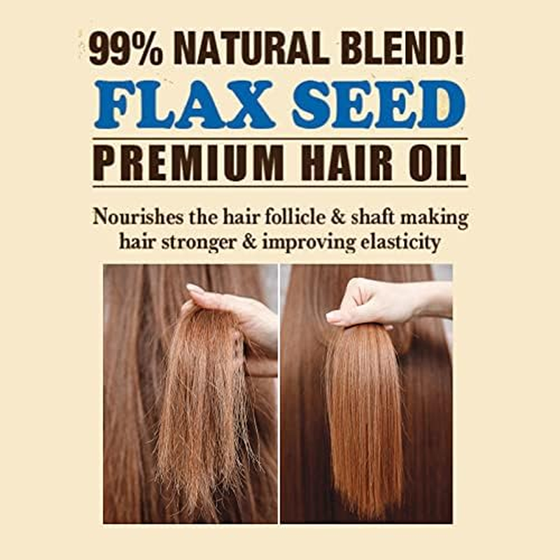 Difeel Premium Natural Hair Oil - Flax Seed Hair Oil 75 Ml - Strengthening & Moisturizing Hair Oil Treatment image number 4