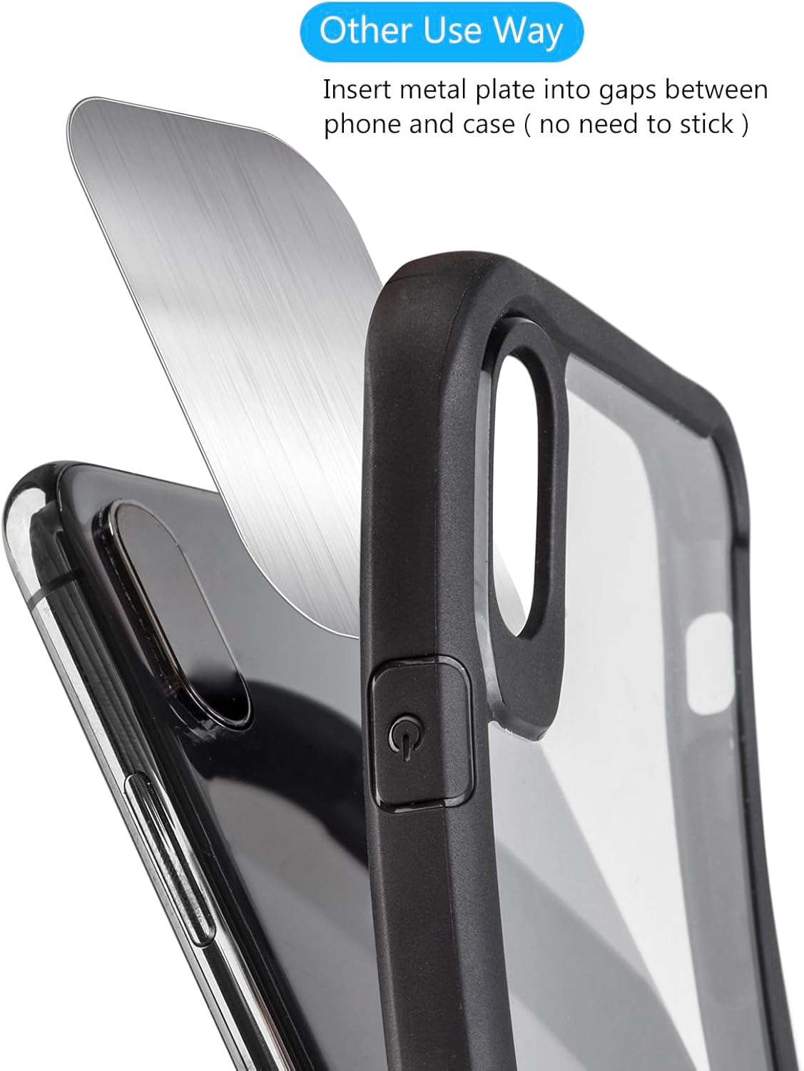 RUPEWA 10PCS Metal Plate for Smartphone, 5 Black 5 White Metal Plate with Strong Adhesive Sticker for Magnetic Car Phone Mount Holder image number 2