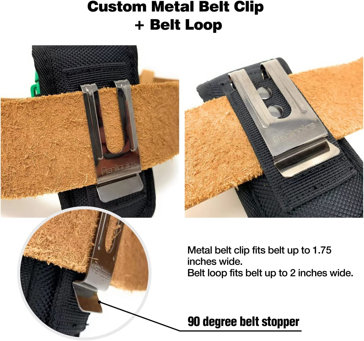 Leatherman Sheath Replacement by Perilogics. Magnetic Closure Pouch Fits Wave plus Wingman Charge Surge Super Tool 300 Signal Free P2 P4. Fits Tool up to 4.5 Inch in Length Black image number 4