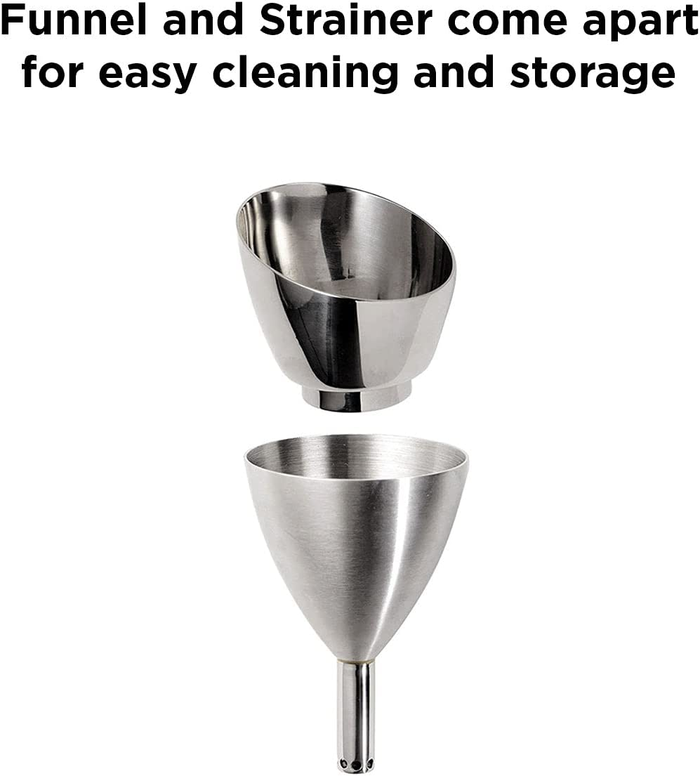 Rabbit W6118 Wine Aerator Shower Funnel with Sediment Strainer Silver image number 5