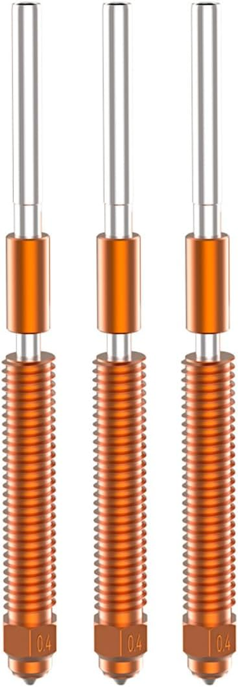 For Creality K2 plus Hi Combo Nozzles Kit - Titanium Alloy, Copper Alloy, Hardened Steel & High Flow Nozzle Replacement Kit - Compatible with Creality K2 plus 3D Printer & Hi Combo-0.4Mm, 3Pcs