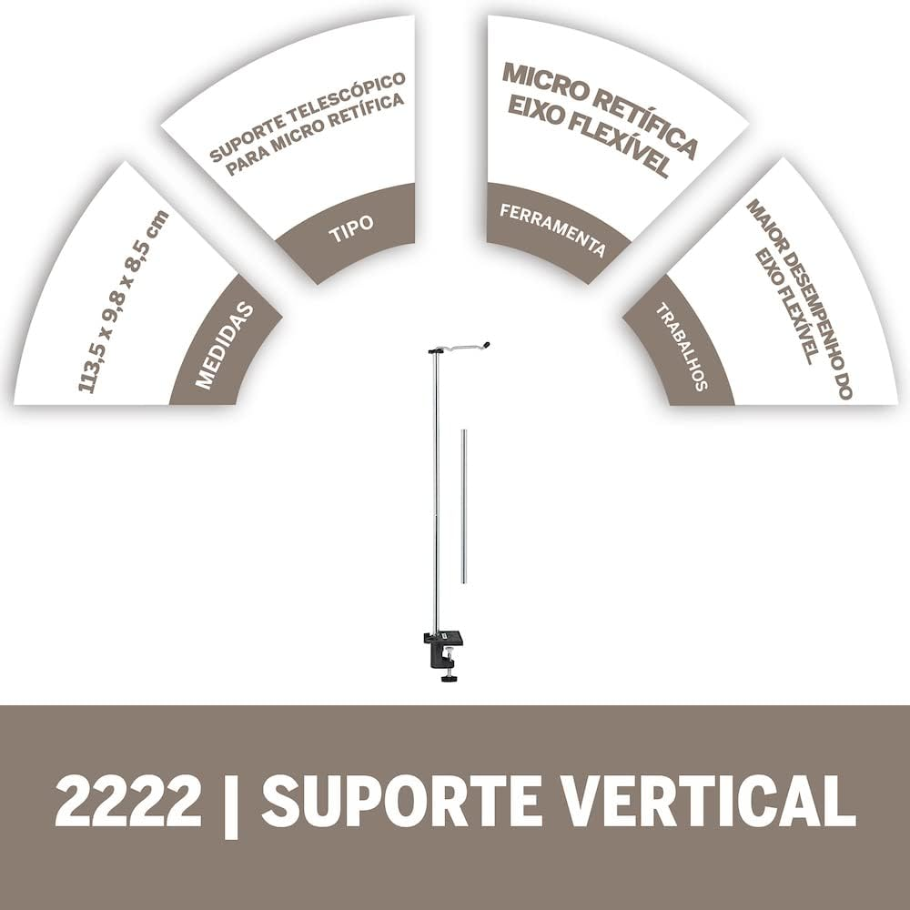Dremel 2222 Flex Shaft Tool Holder, Flexible Shaft Tool Stand with 300-1070 Mm Adjustable Height for Holding Flexible Shaft image number 5