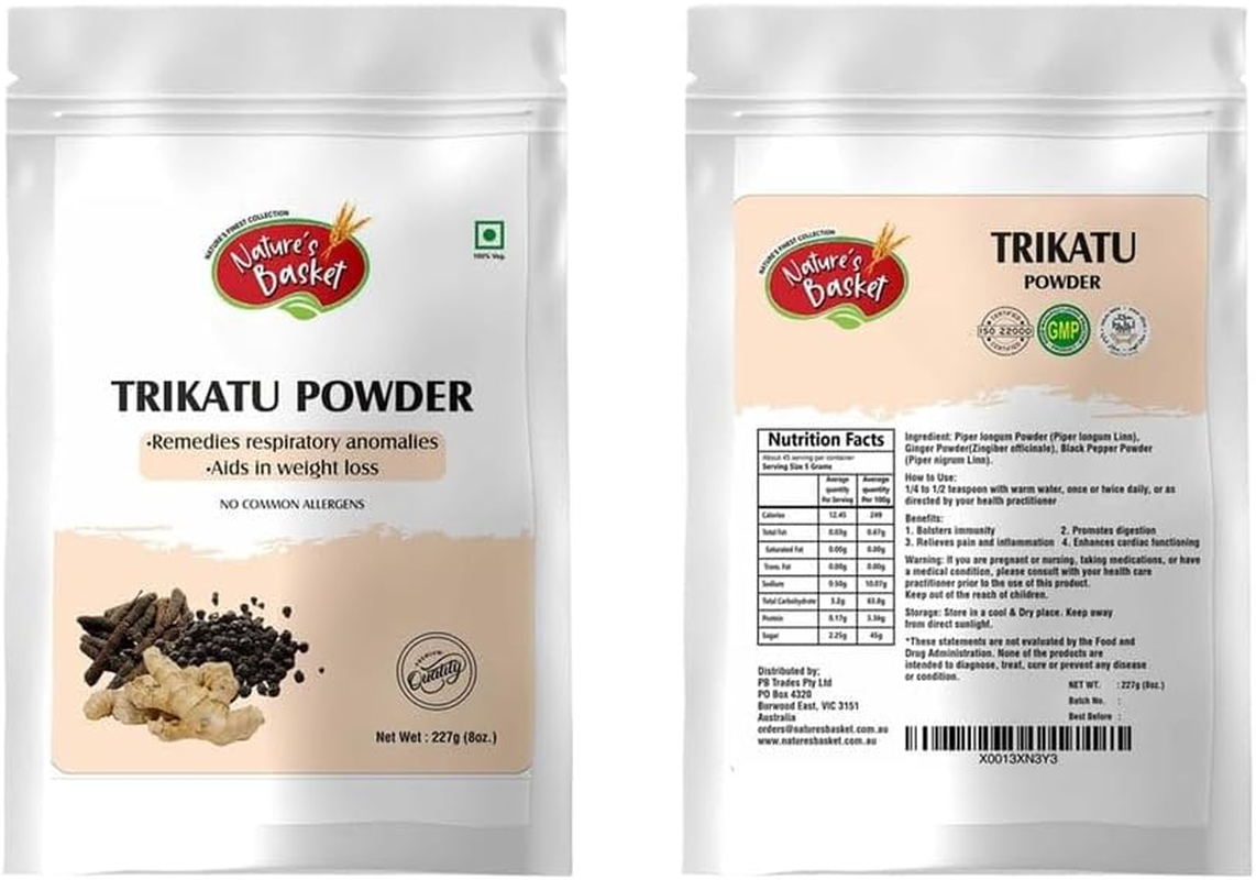 Nature'S Basket Trikatu Powder (Piper Longum Linn, Zingiber Officinale, Piper Nigrum Linn) 227 Grams image number 3