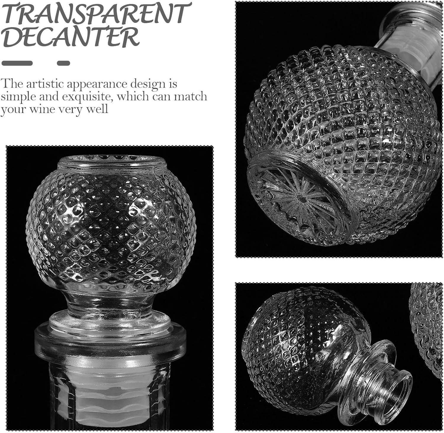 Gatuida Creative Thickened Glass Liquor Decanter 250Ml Earth-Shaped Wine Bottle for Whiskey and Cocktail Serving, Decorative Glass Liquor Dispenser for Home Bar Use image number 1