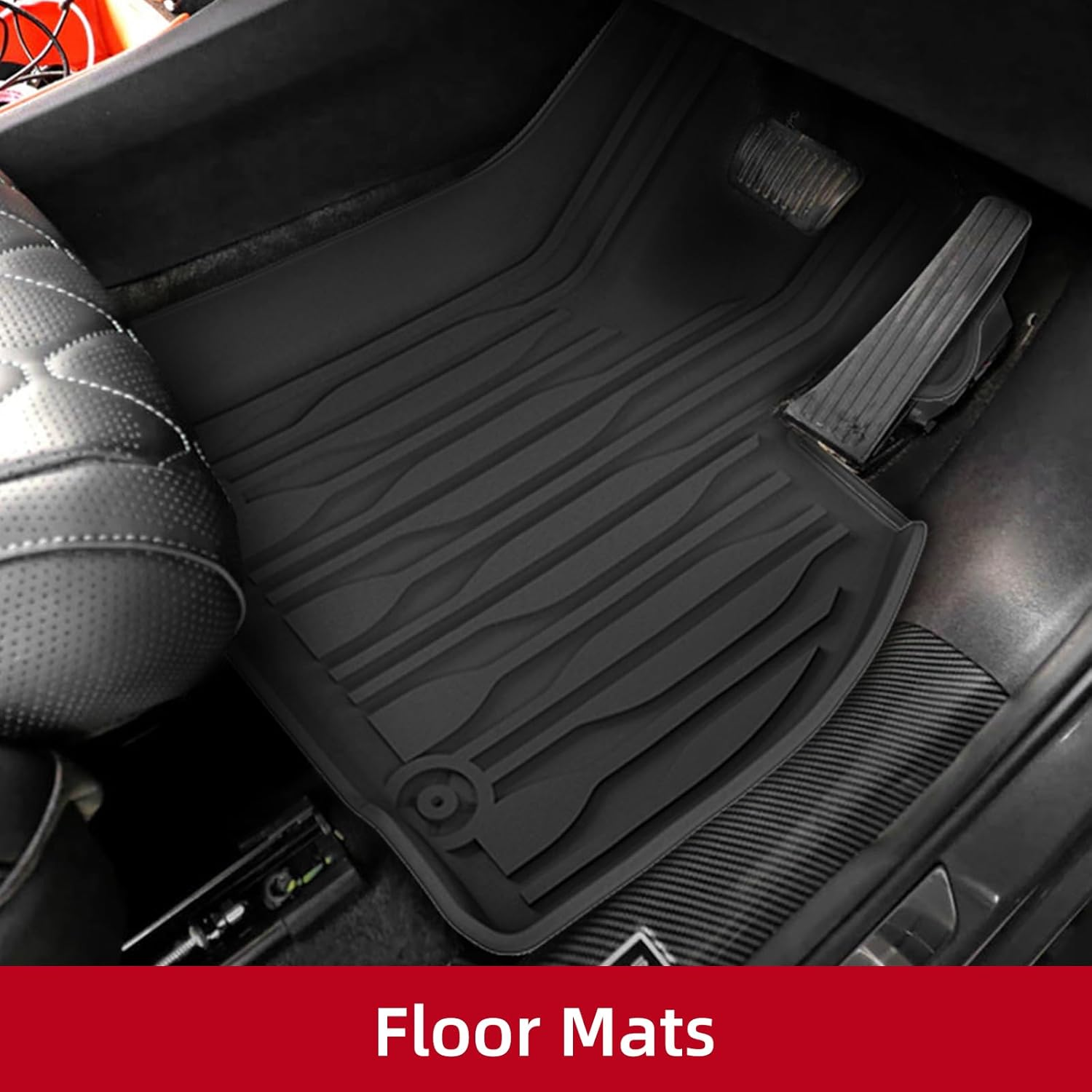 Foot Mats & Trunk Mat & Backrest Mats for BYD Sealion 7 2025 TPE Floor Mats Cargo Liner Car Mats Accessories - Only Fit Right Hand Drive image number 4