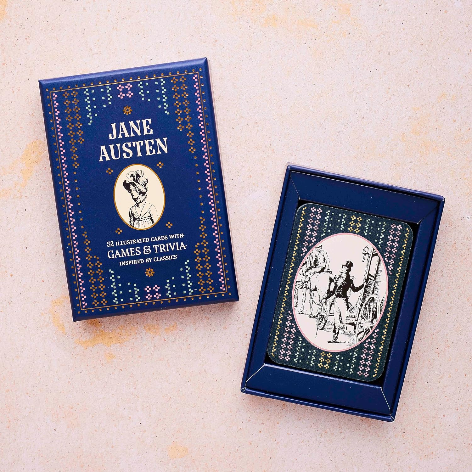 Jane Austen - a Card and Trivia Game: 52 Illustrated Cards with Games and Trivia Inspired by Classics image number 6