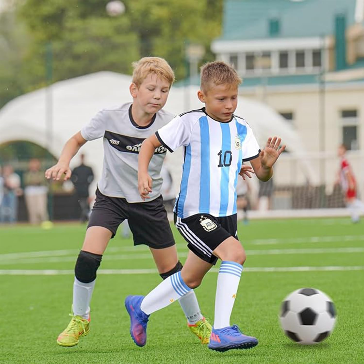 YIHFTE Soccer Jerseys for Youth Sport Football Training Uniform Soccer Jersey Fans Shirt Kit Set with T-Shirt Trunks Socks image number 5