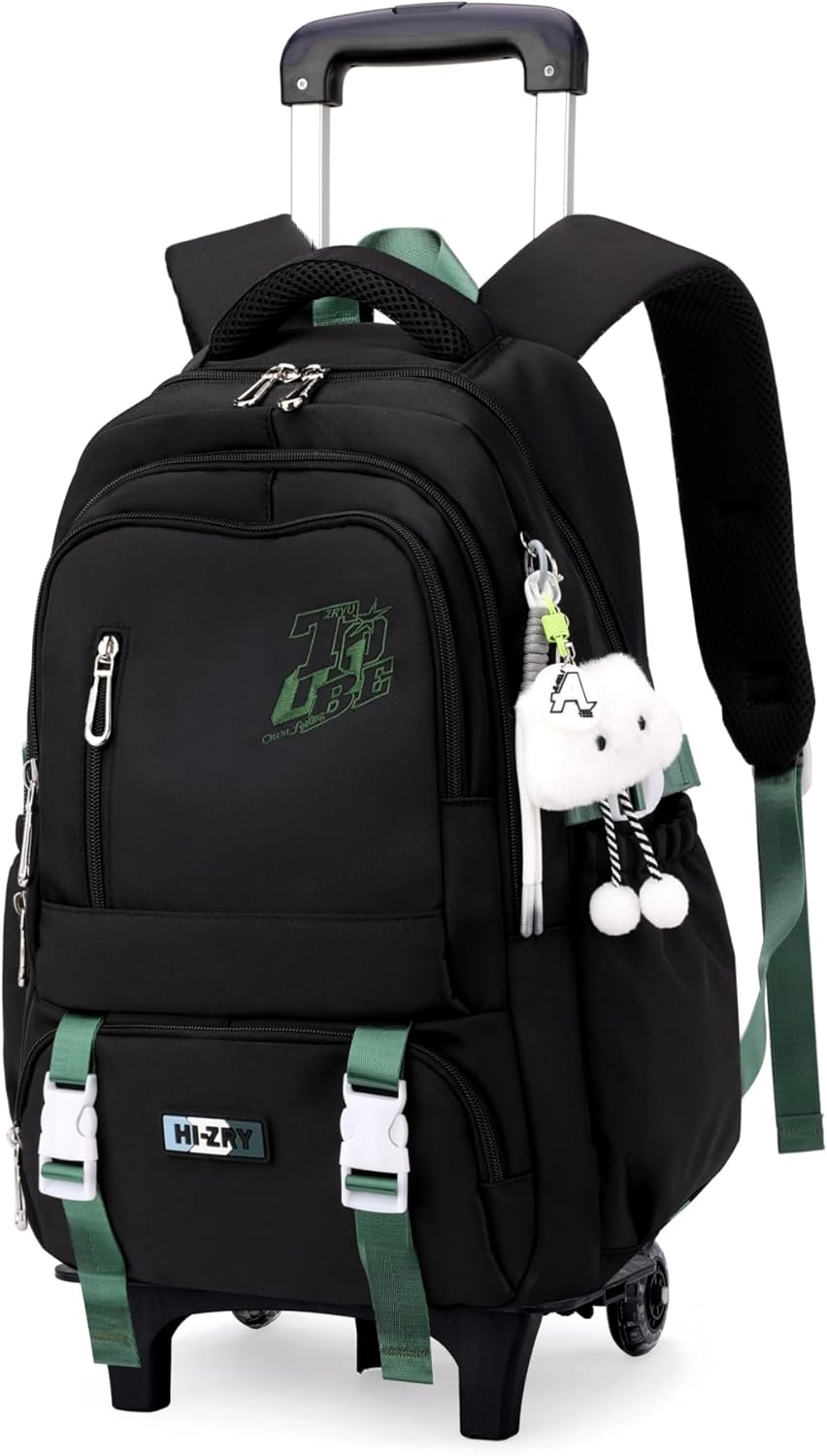 GRUOTEIS Kids Rolling Backpack for Teen Girls Boys School Bag Backpack with Wheels