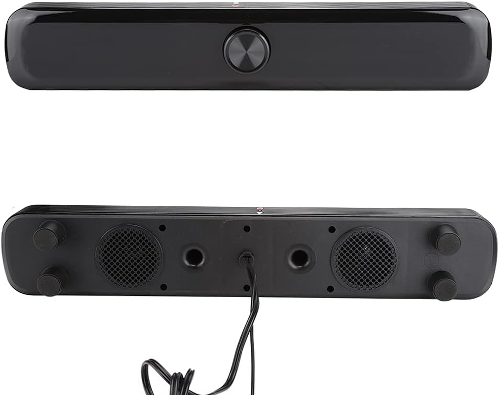 Dc5V/Usb Soundbar Speaker,Portable Wired Long Strip Stereo Music Player Bass Sound Box Multimedia Table Dual-Speaker Soundbar for Laptop/Tv/Smartphone/Tablet/Computer PC image number 5