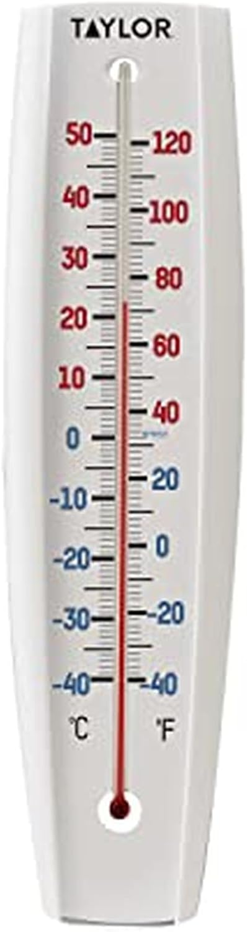 Taylor Indoor Outdoor Thermometer - Jumbo Number Wall Thermometer, Wireless Thermometer for Patio, Garden, or Nursery Area, 14.5-Inch, White image number 3