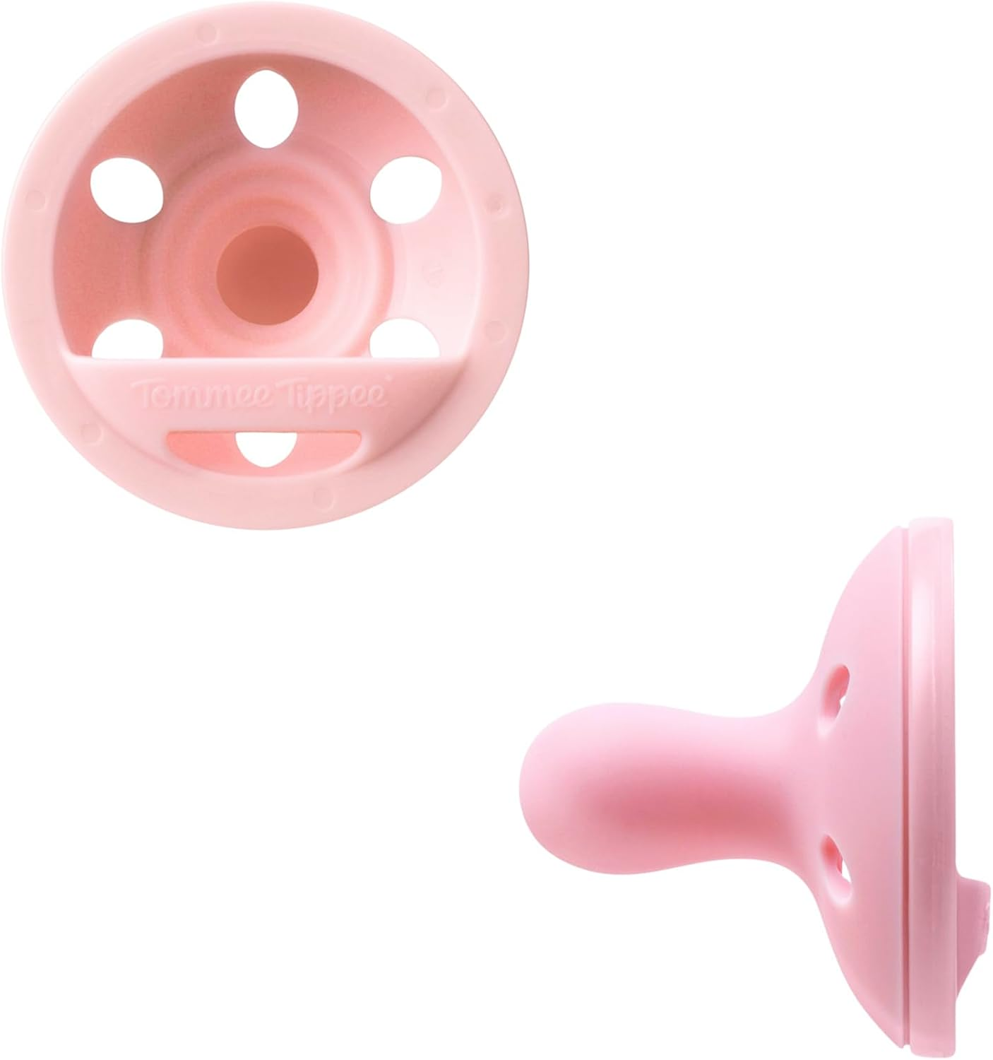 Tommee Tippee Breast-Like Soother, Lightweight, One-Piece Silicone Design, Symmetrical Teat, 0-6M, 2 Pack image number 2