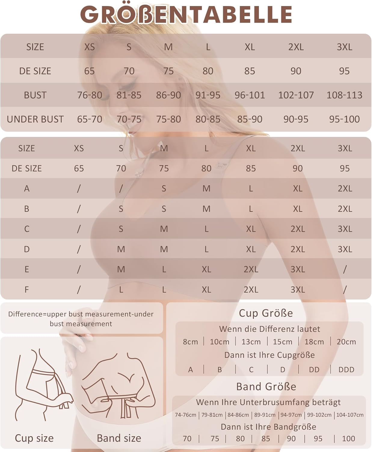 Qoonoo Nursing Bra without Underwire Pregnancy Bra Women'S Breastfeeding Bra Large Breasts Cotton Sleep Nursing Bra, Gray, L