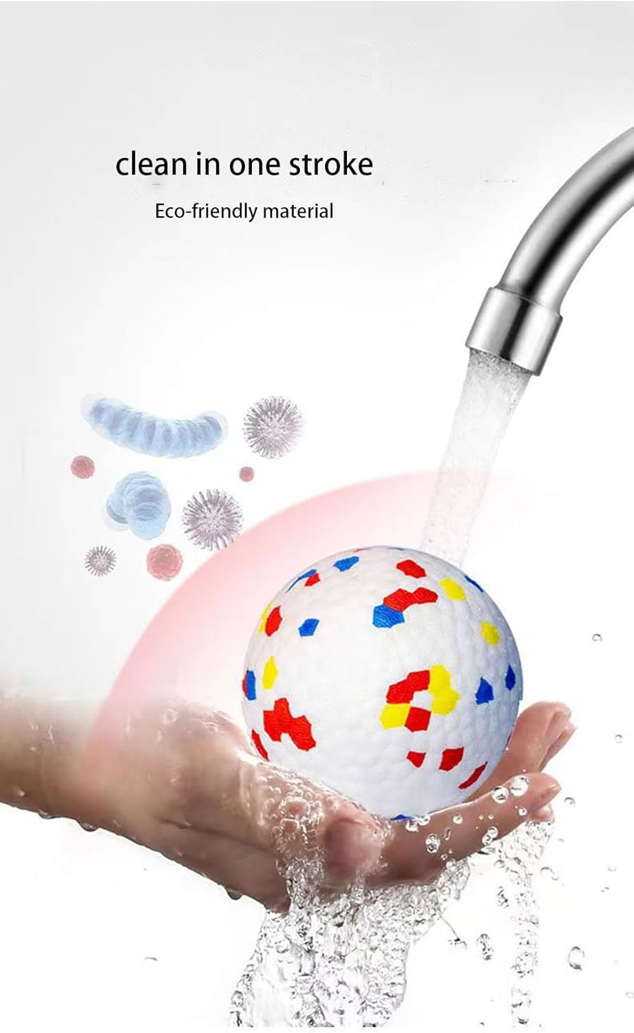 Dog Balls for Aggressive Chewers 2 Pcs, Dog Tennis Ball Toy 3 Inch Interactive Durable Dog Chew Balls image number 2