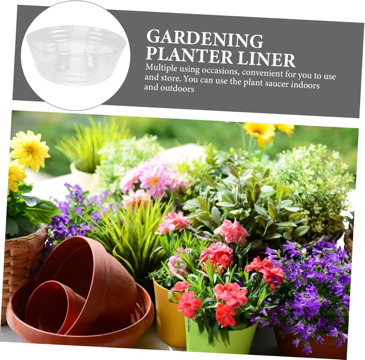 BCOATH 6Pcs round Plant Pot Tray and Flowerpot Saucer for Preventing Water Overflow for Home Gardening and Indoor Decoration image number 6