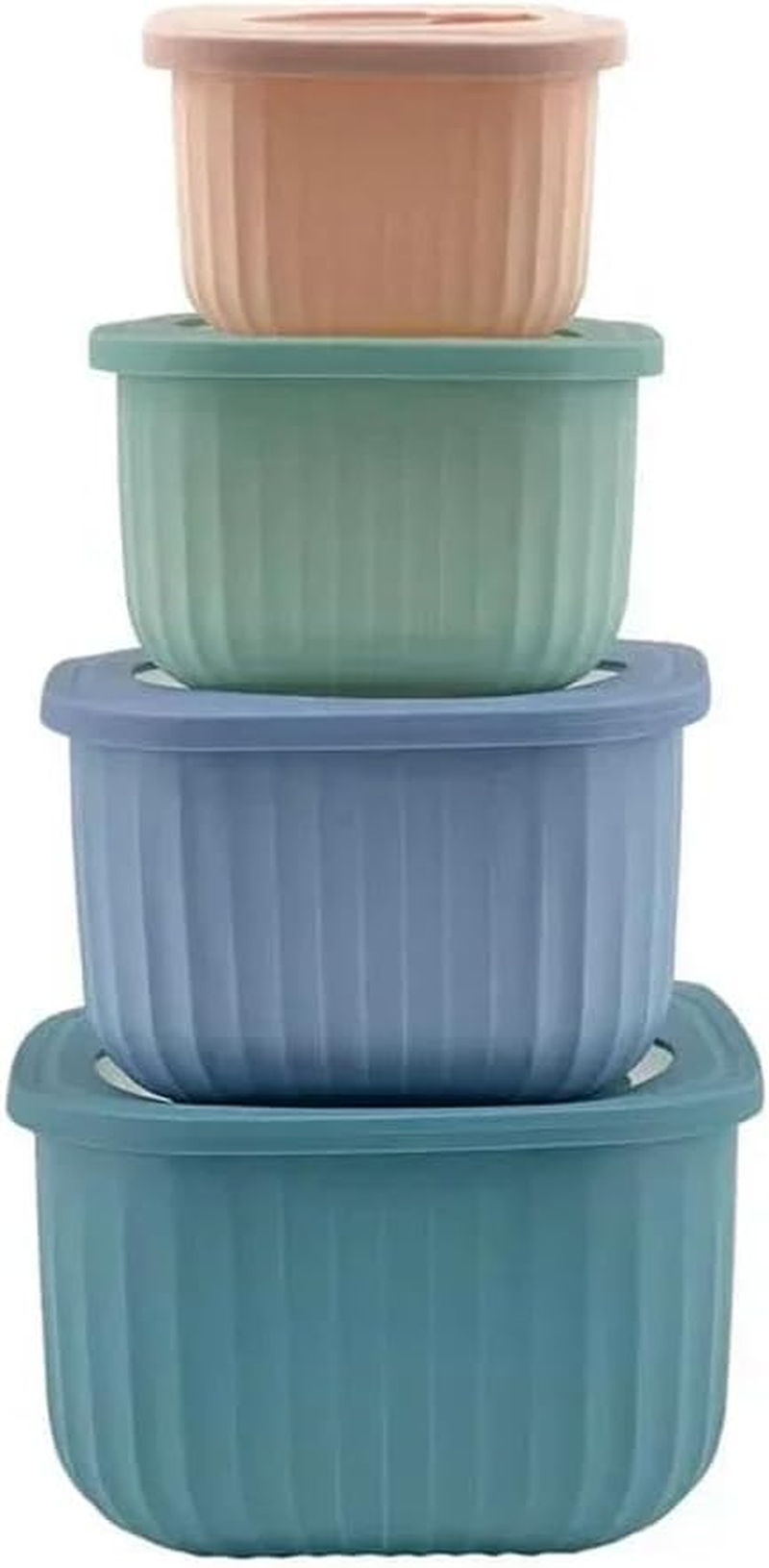 Felic 4PCS Mixing Bowl Set with Lids, Square Nested Food Storage Set in Various Sizes, Versatile Plastic Mixing Bowls for Kitchen Cooking,Mixing,Baking,Prepping,Stirring,Serving (Square Shape) image number 5