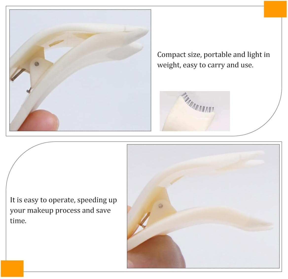 ULTECHNOVO 4Pcs Eyelash Applicator Tool Lightweight Plastic Lash Tweezers for Easy False Eyelash Application Women Makeup Supplies Portable and Practical image number 3