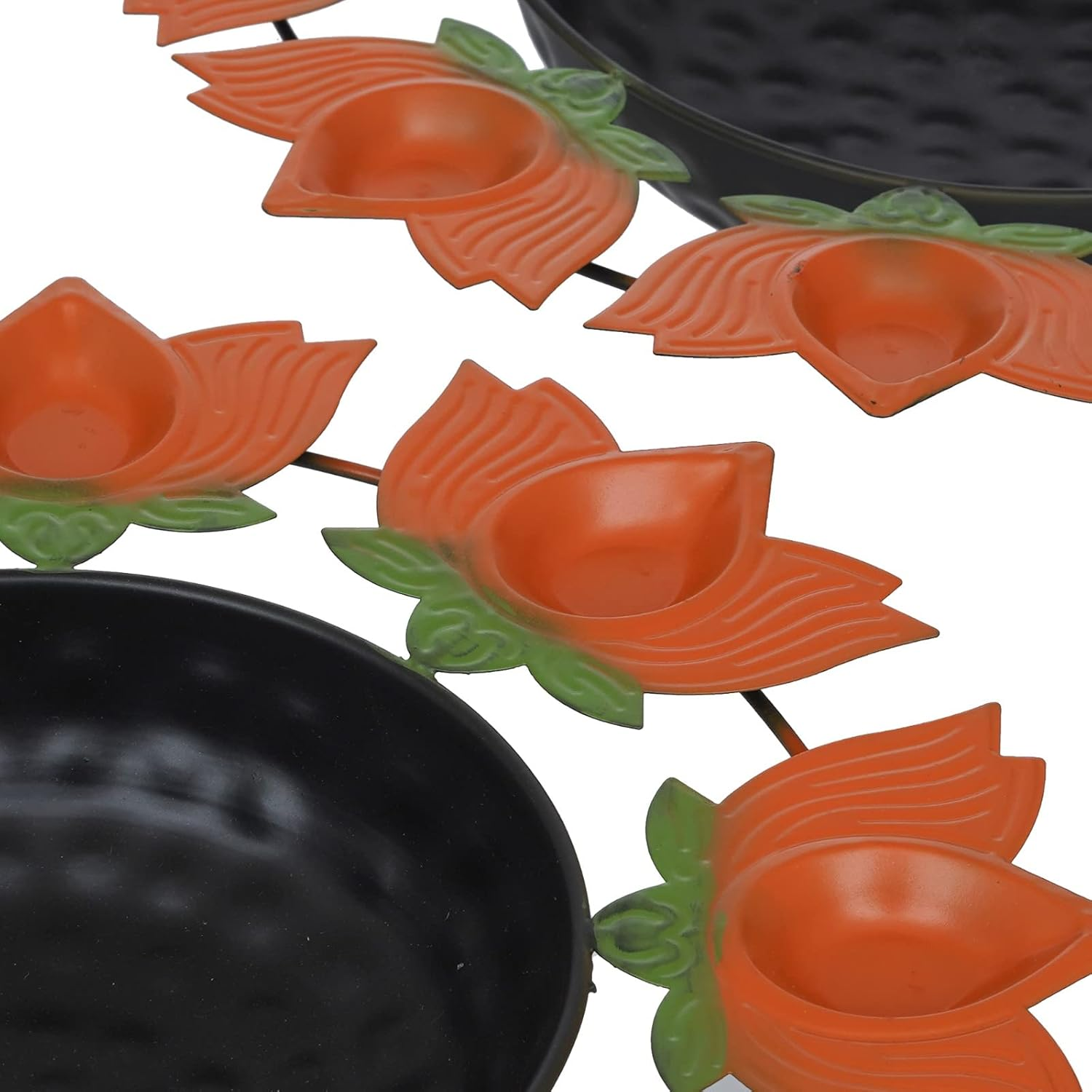 Webelkart Urli Bowl Set of 3 Lotus Diya Metal Urli Pot Potpourri Bowl for Home and Office Decor & Festival Gift,Water Floating Flowers and Tealight Candle Holder for Vastu, Pooja and Home Decoration image number 3