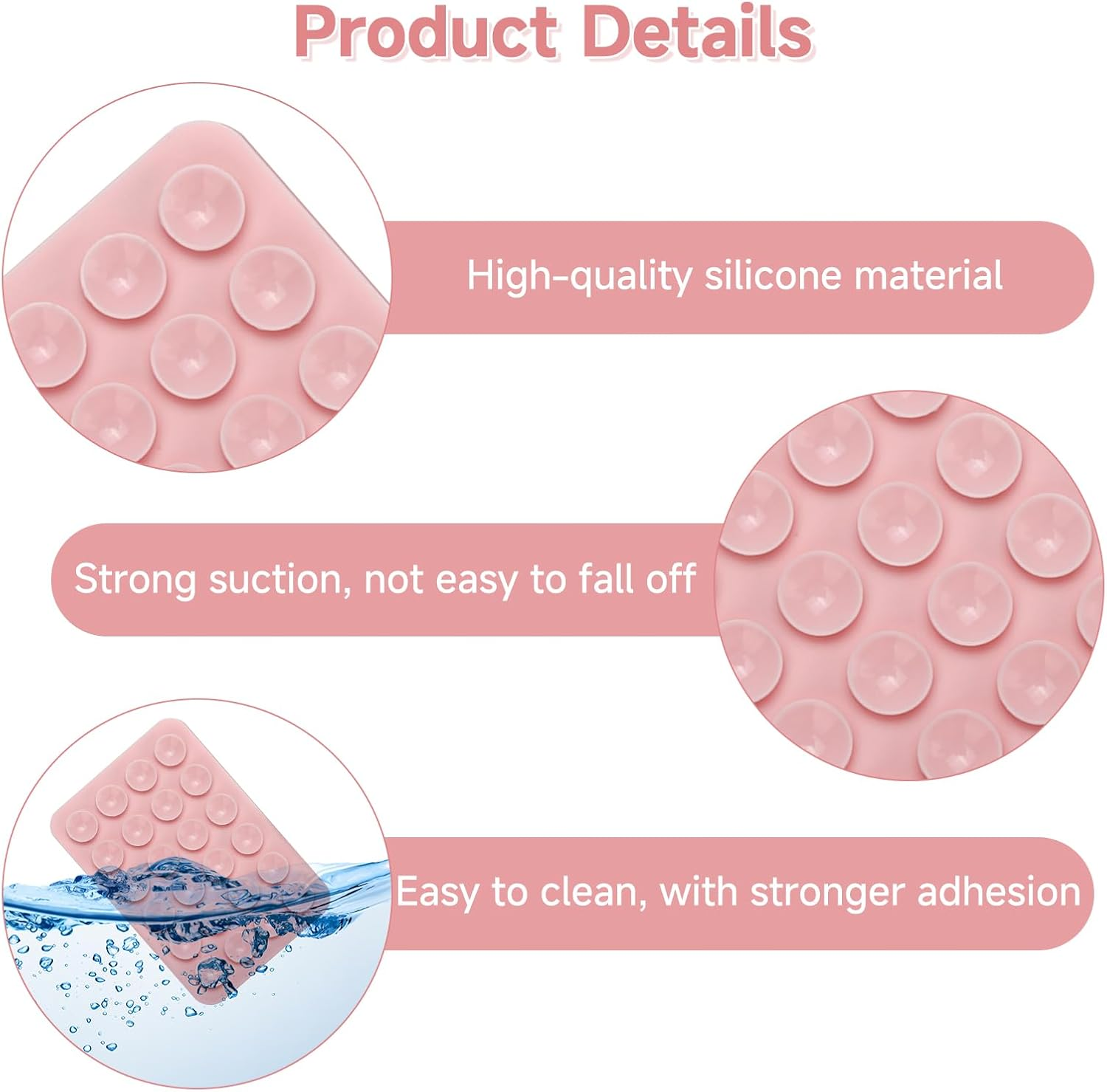 Havenease-5-Piece Double-Sided Phone Suction Cup Set - Reusable Hands-Free Case Accessories for Home, Kitchen & Gym image number 1