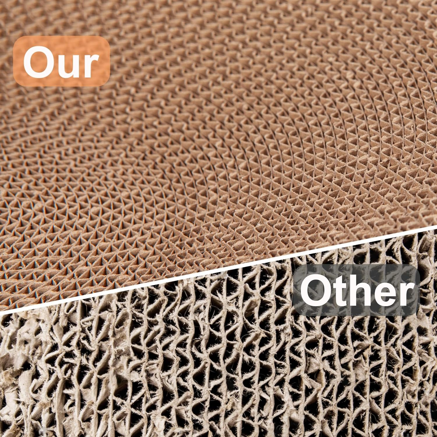 Oval Cat Scratcher Cardboard,Cat Scratch Posts,Durable Recycle Scratching Board for Furniture Protector Scraching Trees Towers image number 5