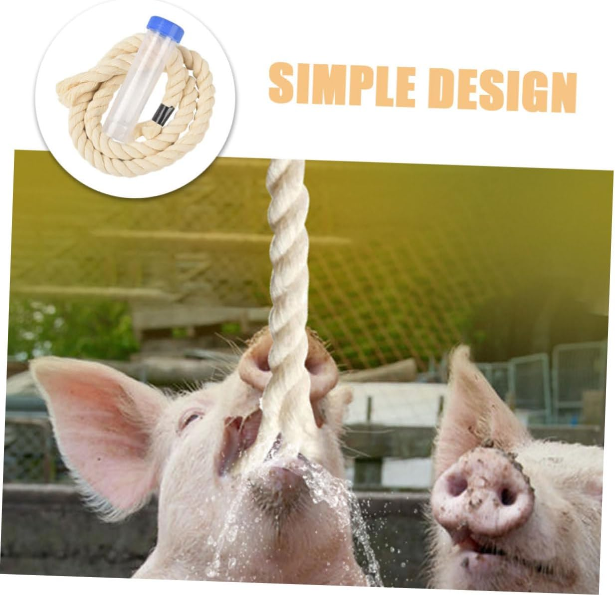 UPKOCH Pig Saliva Collection Rope Set Saliva Sample Bag and Tube Fever Sampling image number 6