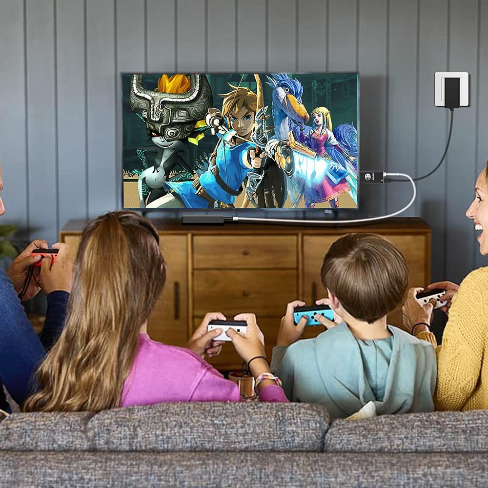 Boreguse Switch Dock for Nintendo Switch Docking Station 1.8M/6Ft USB C to HDMI for NS/OLED Mode,Type C to HDMI TV Adapter with 1080P@60Hz Output, 100W PD Charging Port