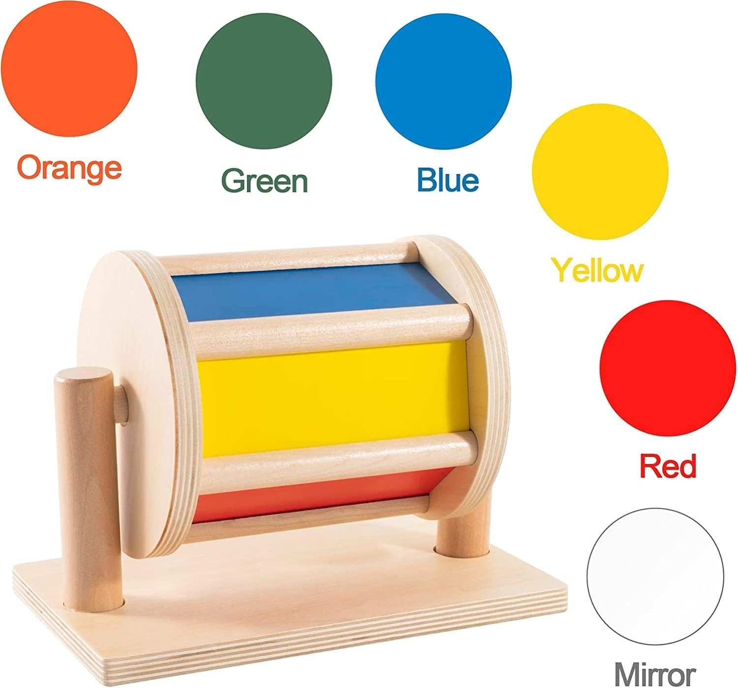 YAANI Montessori Spinning Drum - Baby & Toddler Toys, Sensory Play for 6+ Months for Boys & Girls image number 1