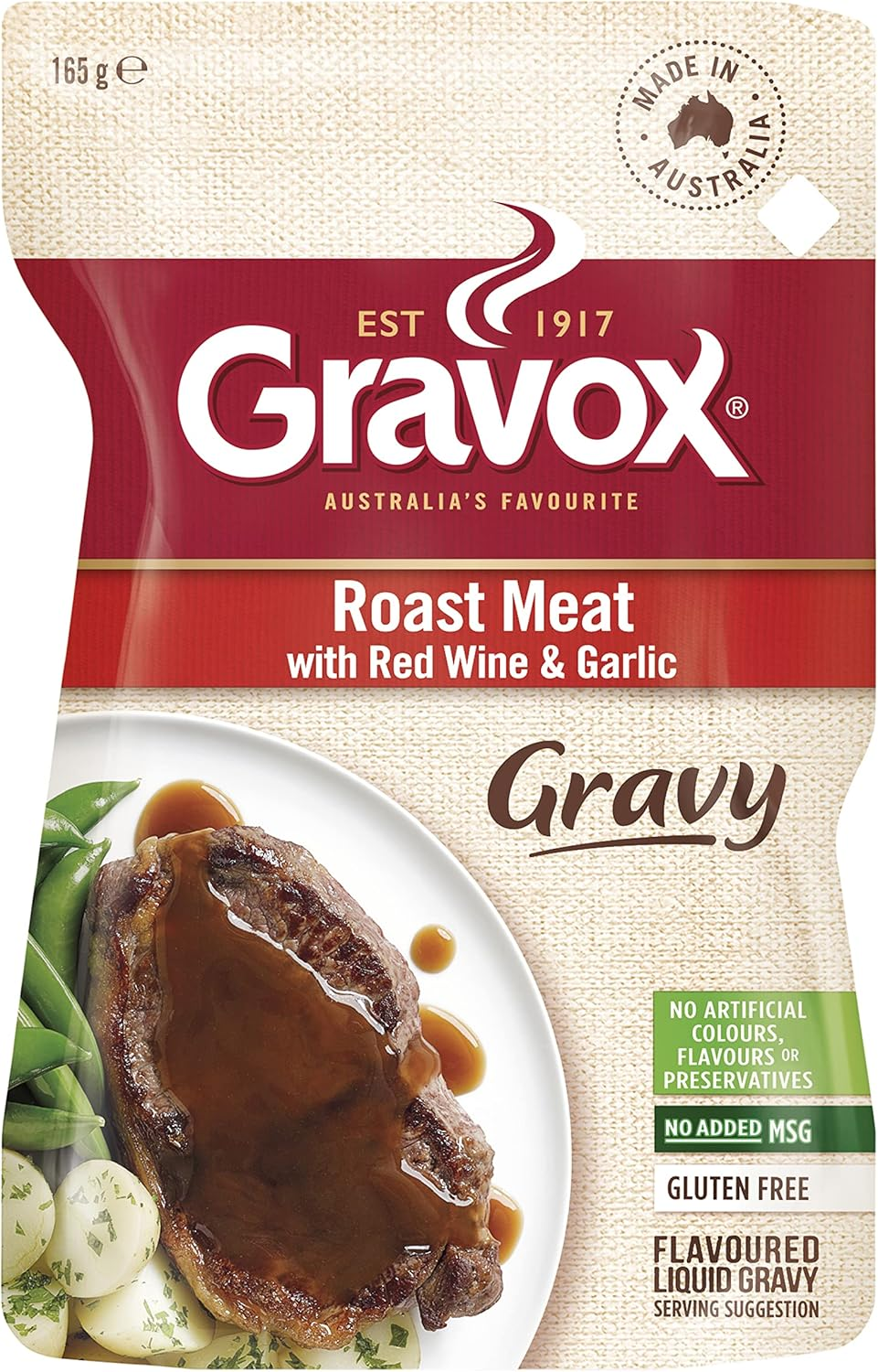 Gravox Roast Meat with Red Wine and Garlic Gravy Pouch Liquid Pouch for Gravy and Liquid Stock Instant Gravy 165G image number 5