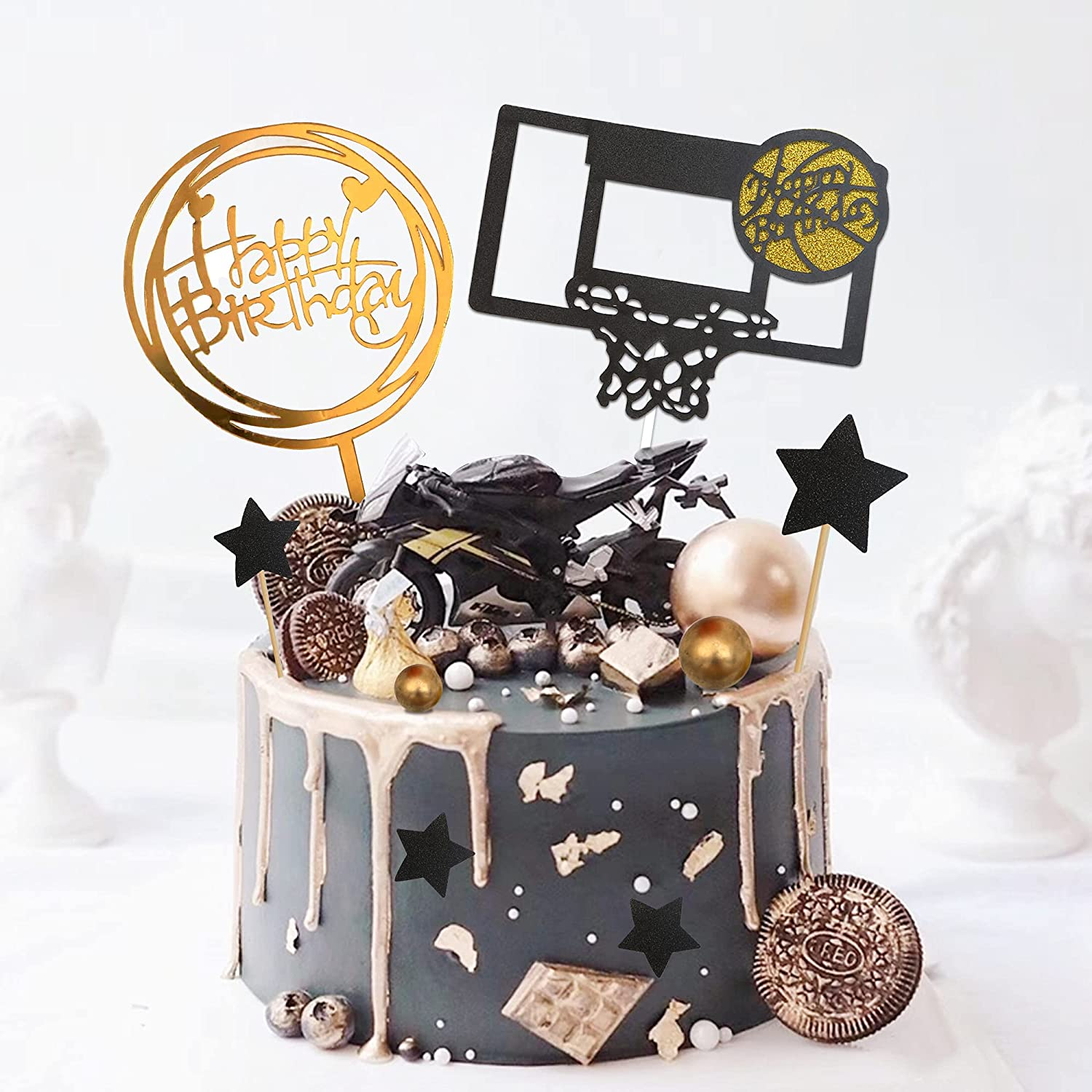 16 PCS Basketball Cake Toppers, Theme Cake Decoration for Boy Birthday Party Supplies image number 4