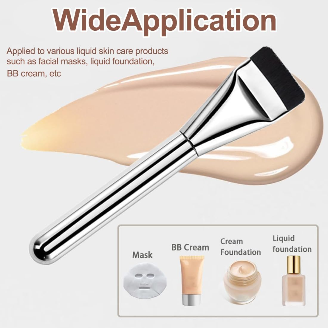 GGUFAY 2 Pieces Foundation Brushes Makeup Concealer Brush Women Liquid Foundation Powder Brush Makeup Brush Women Girls Beauty Gift image number 5