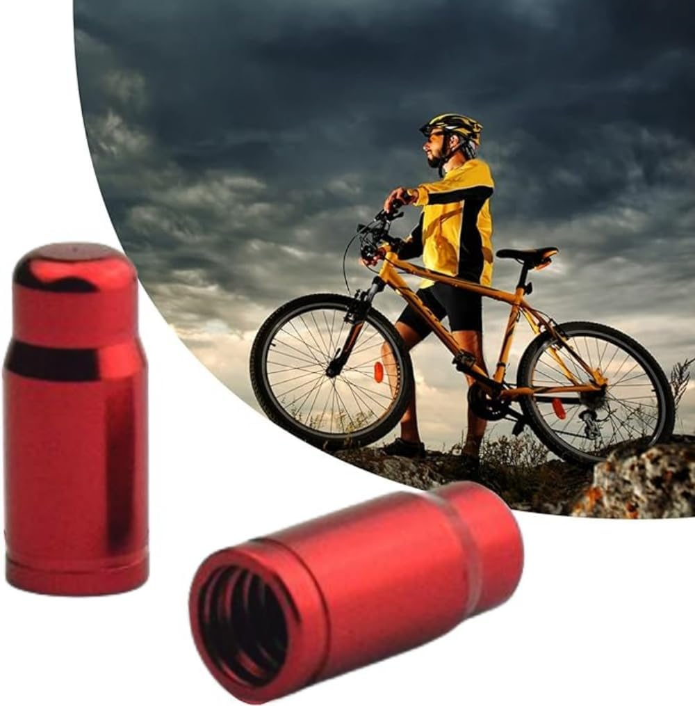 10PCS Bicycle Presta Valve Caps, 5 Colors Bike Tire Presta Valve Stem Covers,Colorful Aluminum Alloy Tyre Dust Caps, Prolong the Service Life of Tires for Mountain Bikes Road Bikes Folding Bikes image number 4