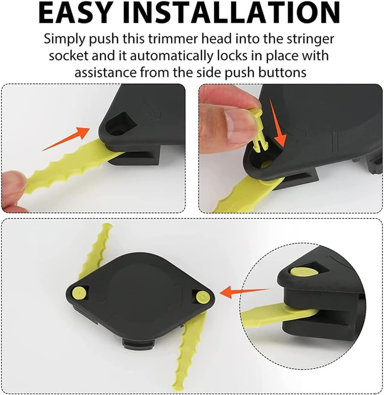 Weed Eater Bladed Head, Compatible with ACFHRL2&AC14RL3A,RYOBI ONE Head 18V, 24V, and 40V RY40210, RY40210A Trimmers with 10 Quickload Blades (1+10+4) image number 2