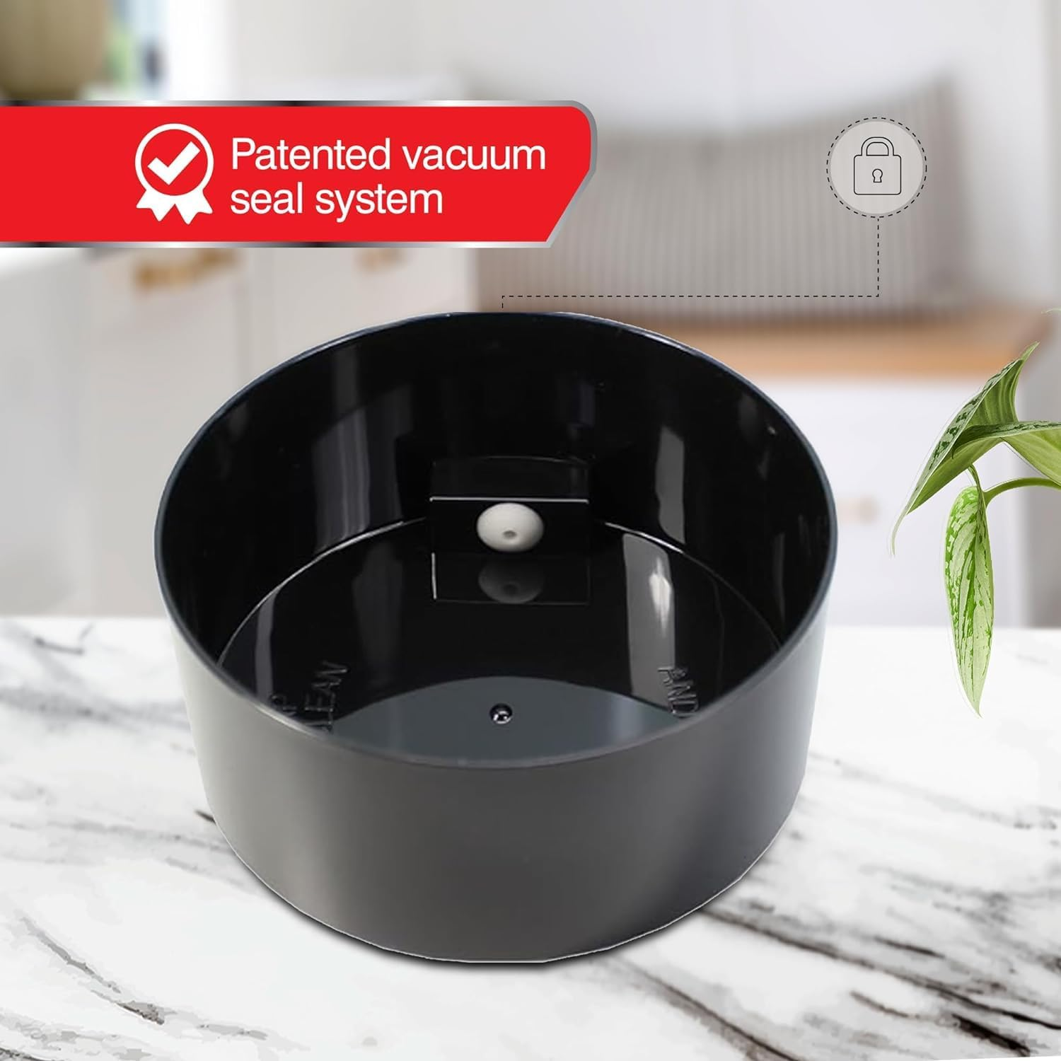 TIGHTPAC AMERICA, Inc Coffeevac the Ultimate Vacuum Sealed Coffee Airtight Container, 1/2-Pound, Black