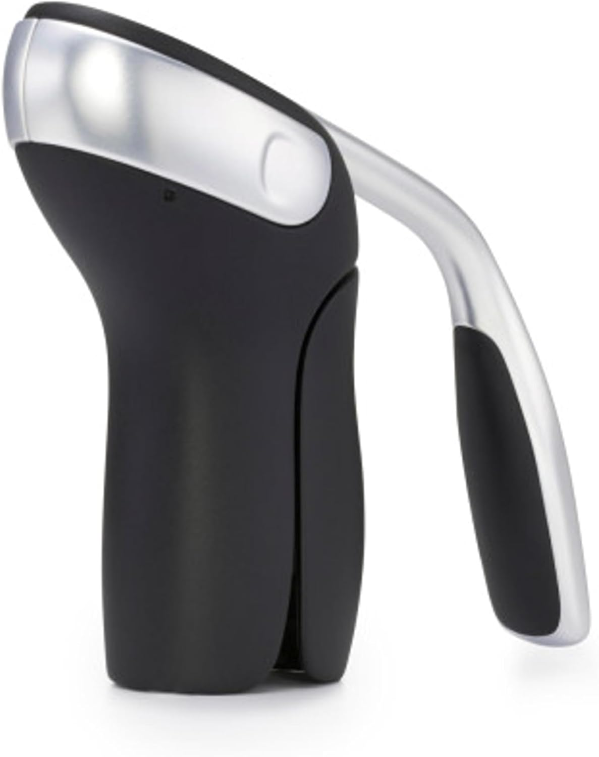 OXO Steel Vertical Lever Corkscrew with Removable Foil Cutter, Black/Silver