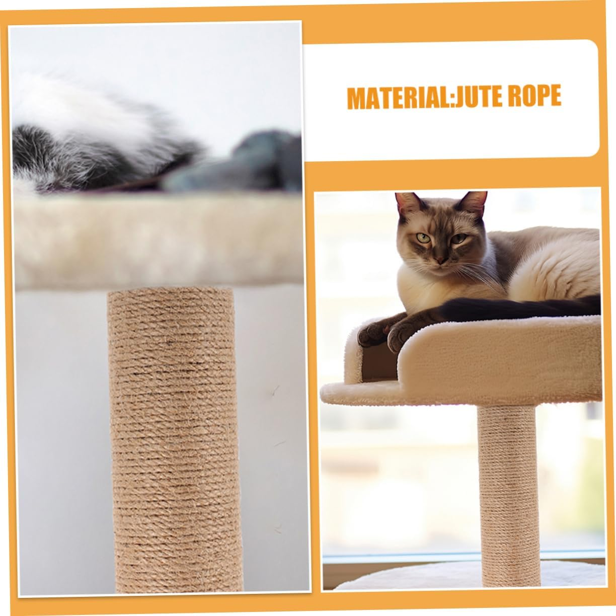 Milisten Replacement Cat Scratching Post Large Cat Scratching Post Cat Scratching Board Cat Scratcher Board Decorative Scratching Pole Lovely Scratch Post Cat Replacement Posts Jute image number 3