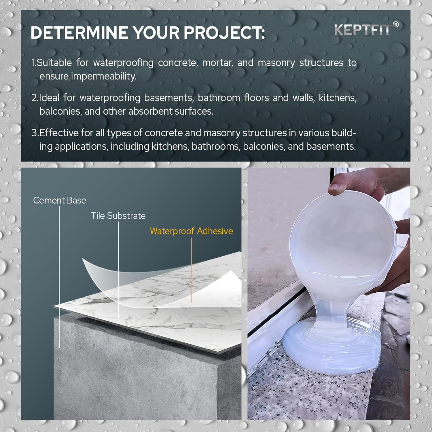 Invisible Waterproof Agent, 2 * 10Oz Transparent Waterproof Sealant, Transparent Waterproof Coating Agent, Invisible Waterproof Anti-Leakage Agent, Indoor Outdoor Repairing Leak Waterproof Adhesive image number 5