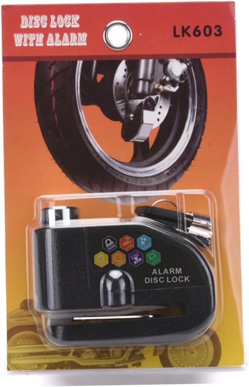 Mikinona Alarm Lock Disc Brake Lock for Motorcycle Bike Theft Alarm for Motorbike Scooter Wheel image number 2