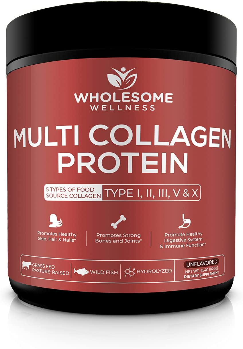 Multi-Collagen Protein Powder Hydrolyzed - Type I, II, III, V, X - Grass-Fed All-In-One Super Bone Broth + Collagen - Premium Quality Blend of Grass-Fed Beef, Chicken, Wild Fish and Eggshell Collagen image number 3