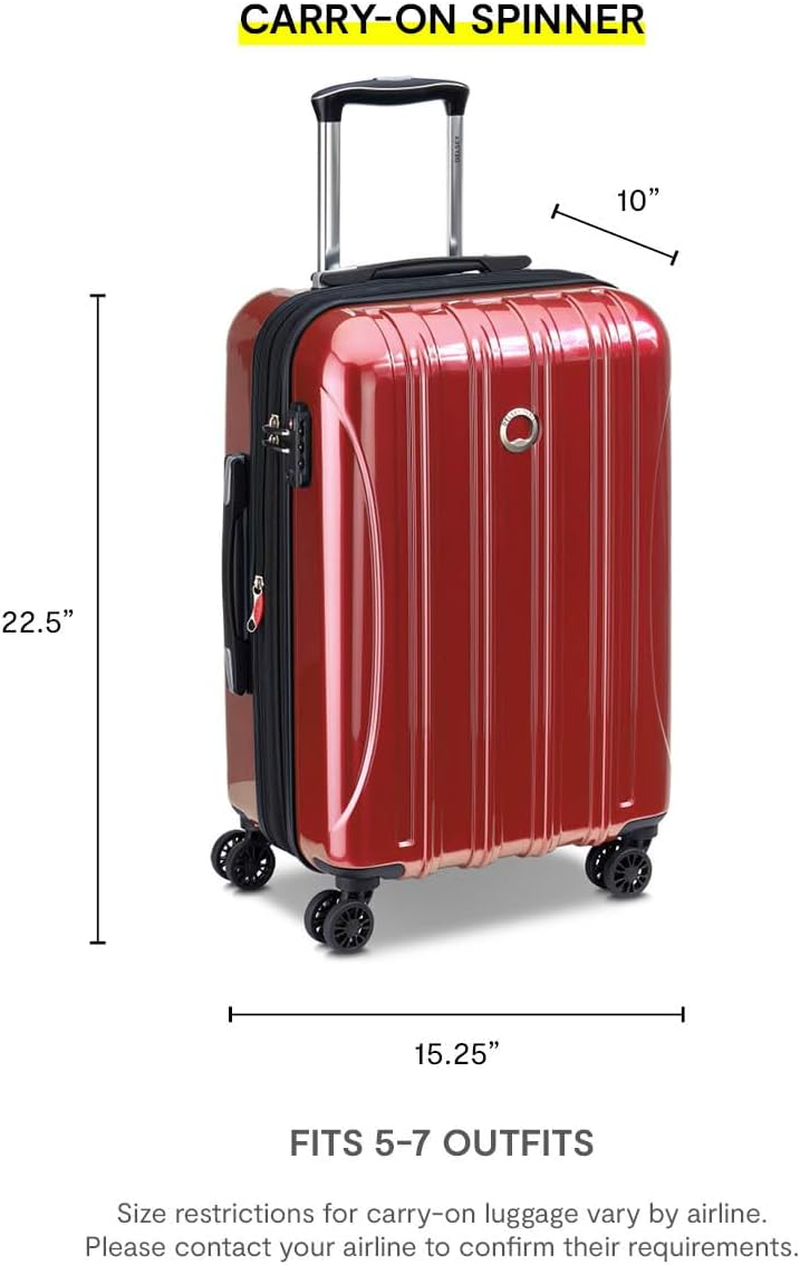 DELSEY PARIS Helium Aero Hardside Expandable Luggage with Spinner Wheels, Brick Red, Carry-On 21 Inch, Helium Aero Hardside Expandable Luggage with Spinner Wheels