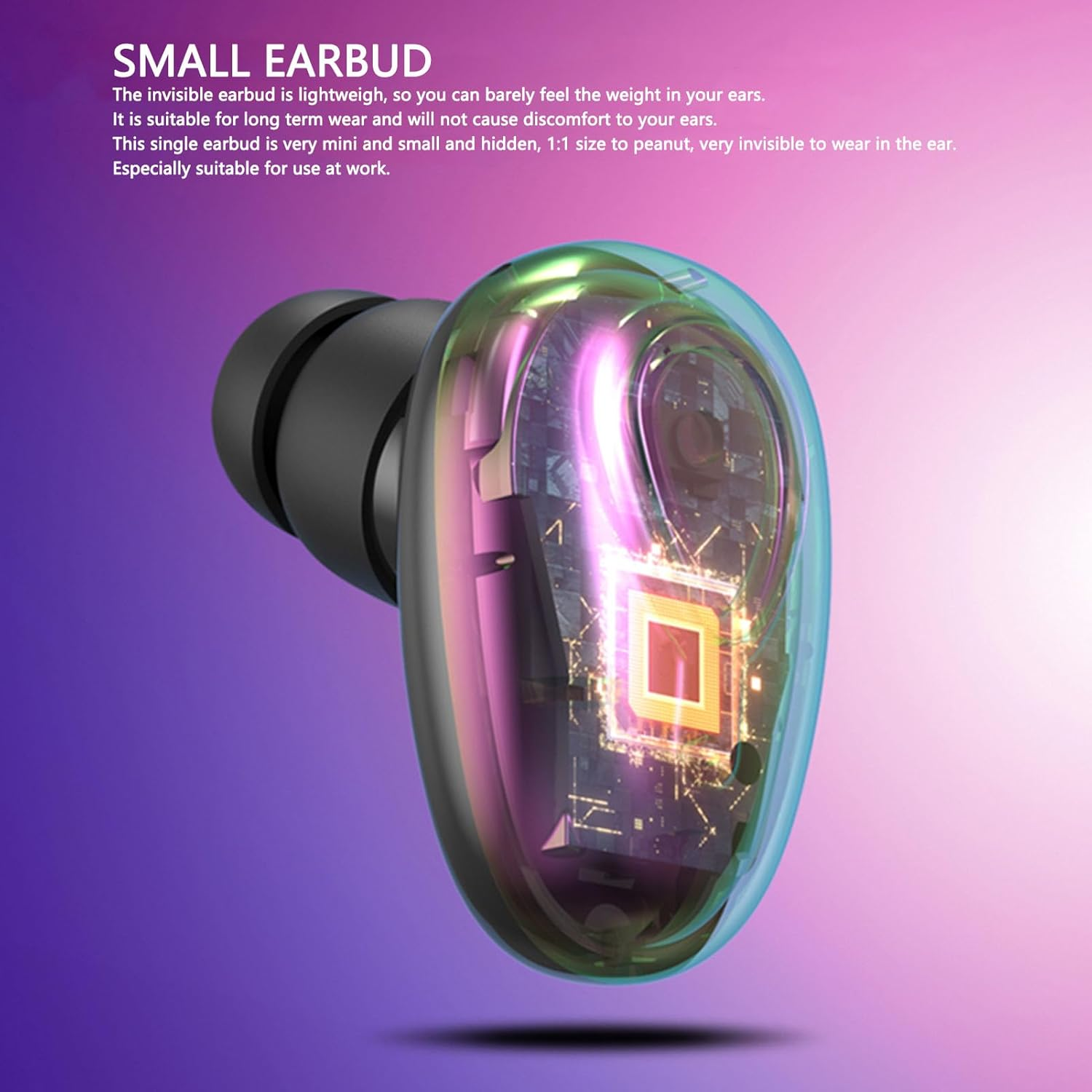 Sxhlseller Bluetooth Minis Single Earphones, Wireless, Invisible Small Single Ear Headset with Microphone, Noise Reduction Earplugs for Sports Driving Work image number 1