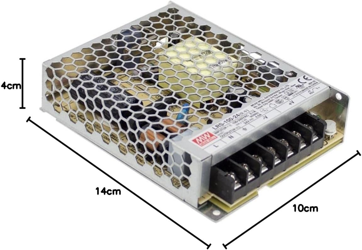 Mean Well LRS-100-5 AC Power Supply Block, Closed 18A 90W 5V/DC image number 2