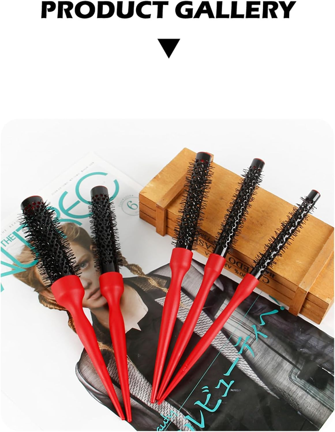 Round H Brush for Woman Blow Drying Volume Curling & Straightening H Brush image number 5