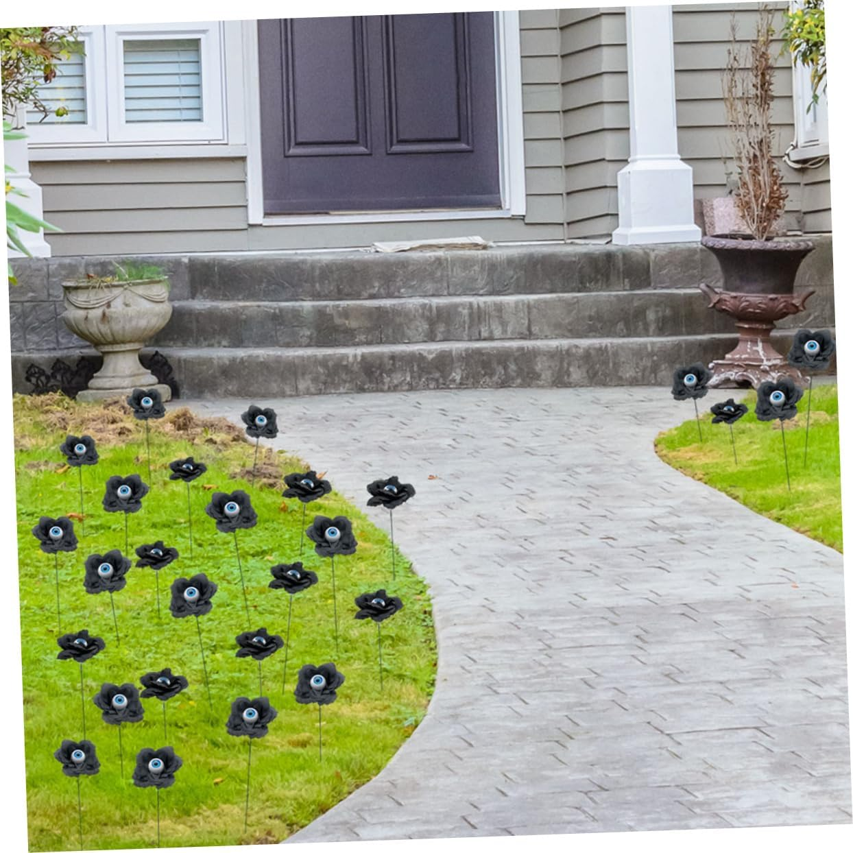 4Pcs Halloween Decorations Eye Bead Rose Stakes for Outdoor Decor Scary Signs for Halloween Party Cloth Material for Garden and Lawn Decoration image number 6