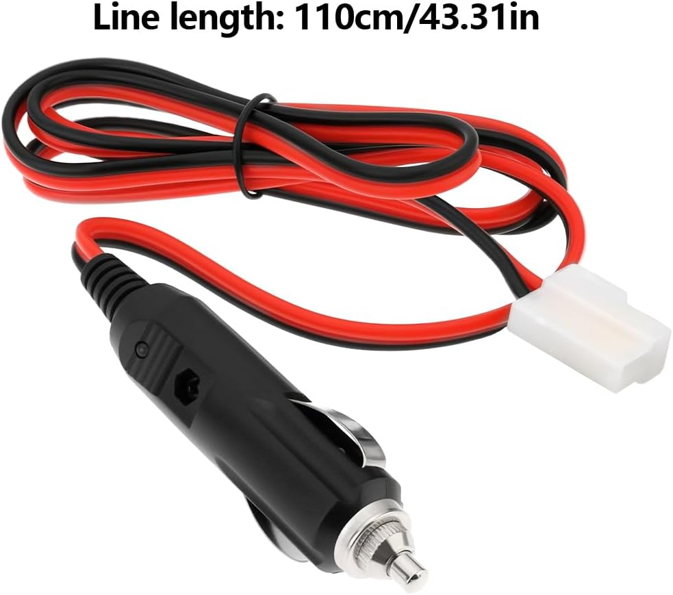 1PC Car Radio Power Cigarette Lighter 12V 50W with LED Indicator Compatible with Kenwood Compatible with Icom Mobile Radio Line Length 110Cm image number 2