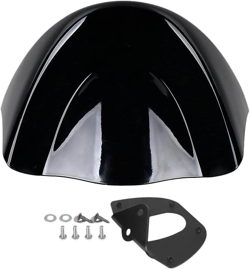 Baceyong Motorcycle Front Spoiler Chin Fairing Kit, Air Dam Fairing Cover, 2006-2017 Compatible with Har1Ey Dyna Fatbob Streetbob, Glossy Black